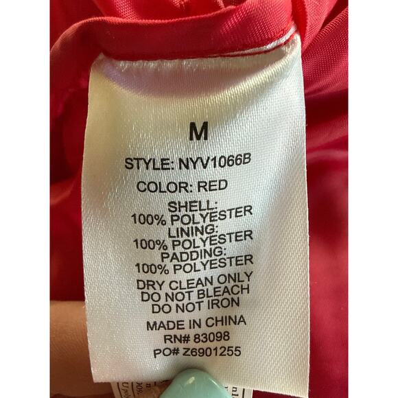 CI SONO Los Angeles Outerwear Women’s Red Sleeveless Puffer Vest Size Medium NEW - Picture 6 of 6